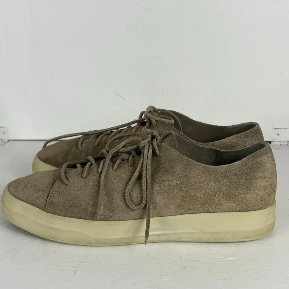 VINCE Casual Shoes Mens 10M Copeland Beige Suede Leather Laces Sneakers